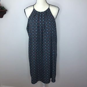 Lush Dress Size Large Color Teal/Burgundy